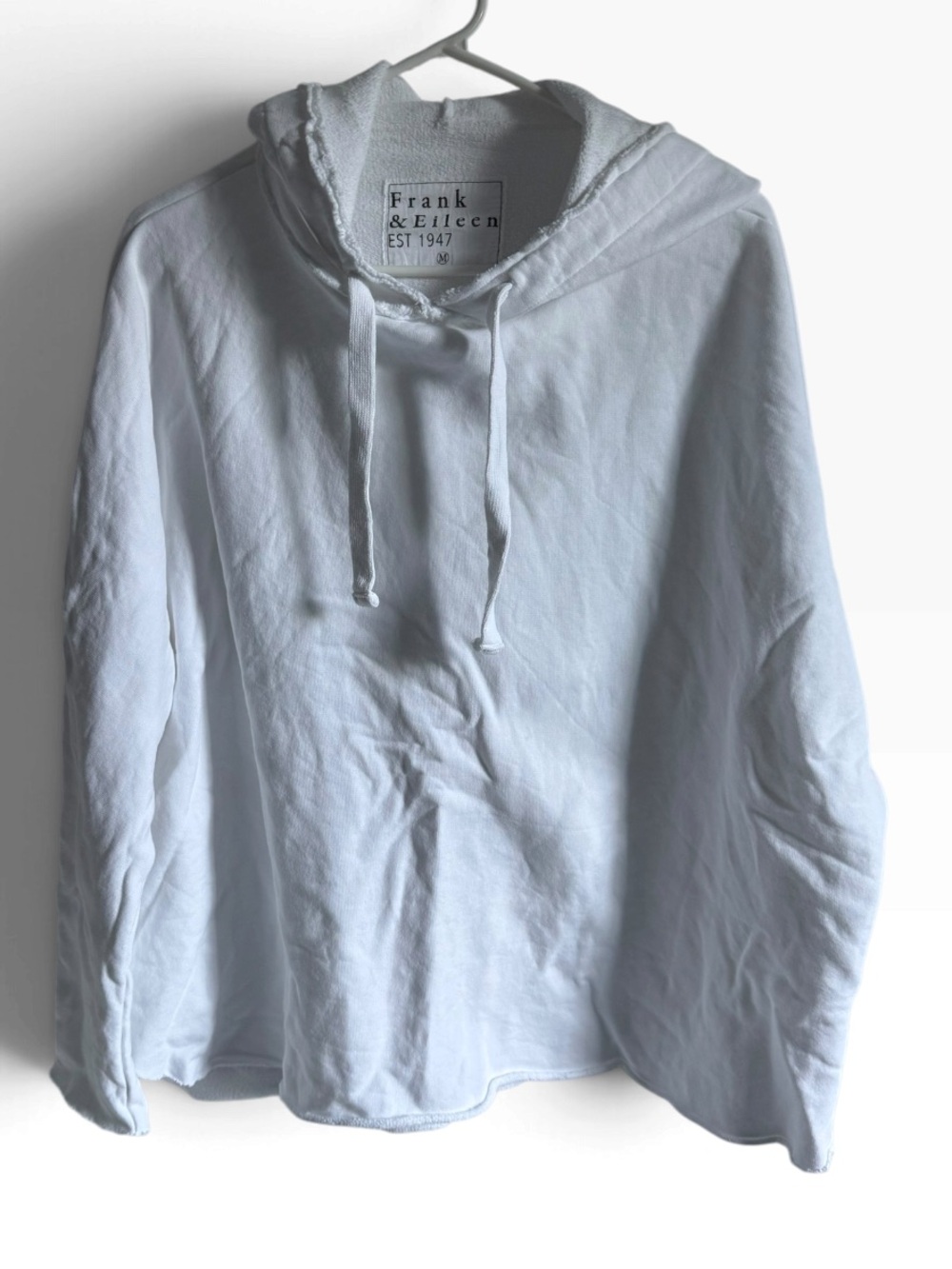 Frank and Eileen White Kane 100% Cotton Caplet Hoodie, Size Medium